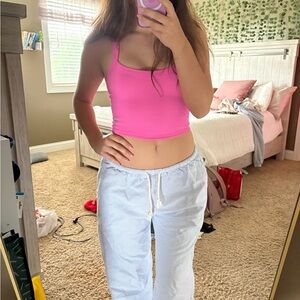 Brandy Melville White Wide Leg Pants